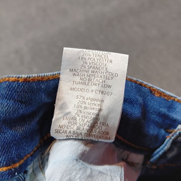 Black Label C'Est Toi Jeans‎ Women 0 / Waist 25 Blue Skinny Raw Hem - Picture 7 of 12